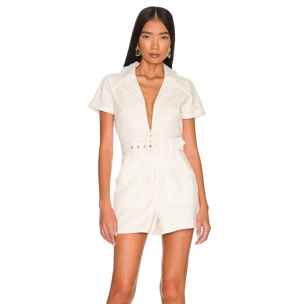 Show Me Your MuMu Outlaw Romper - Pearly White